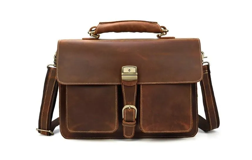 14 Inch Leather Stylish Mens Laptop Bags