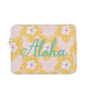 *15.5in Monstera and Hibiscus Aloha Laptop Case