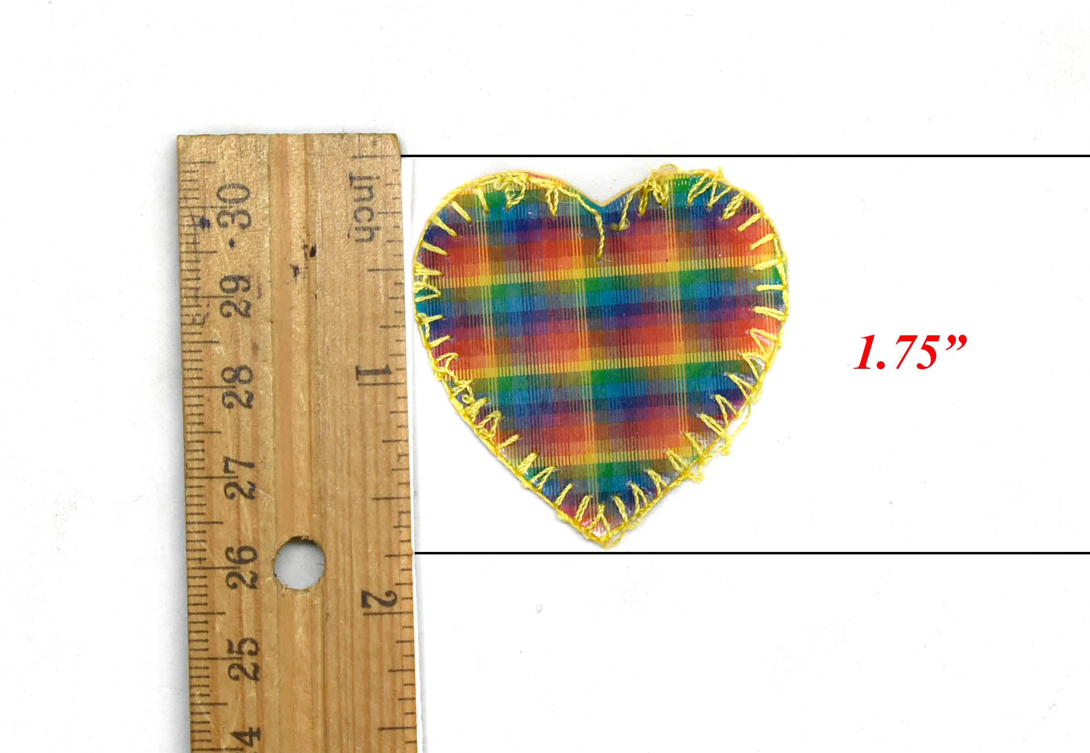 3D Rainbow Heart and Flower Iron-On Patch | Heart Patch | Flower Patch- 1 Piece