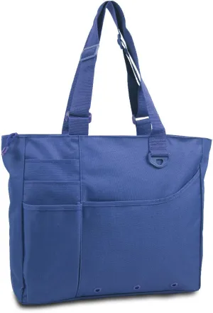 600 denier super feature tote - royal Case of 24