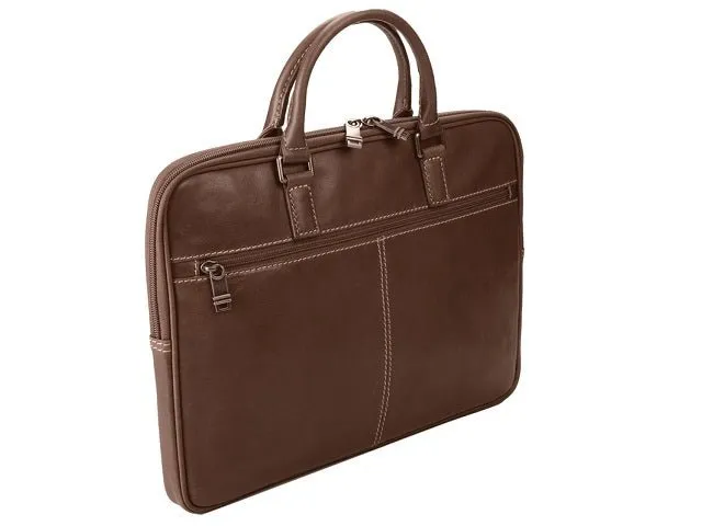 Adpel Sorento Slim 15.4" Leather Laptop Bag | Brown