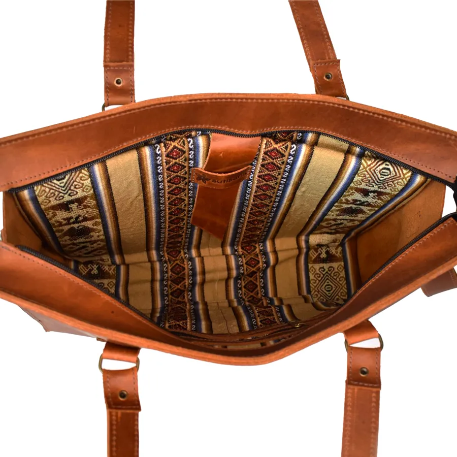 Andean Laptop Bag in Cognac