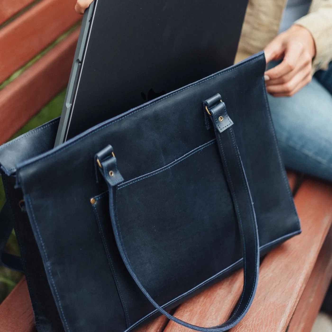 Andean Laptop Bag in Navy