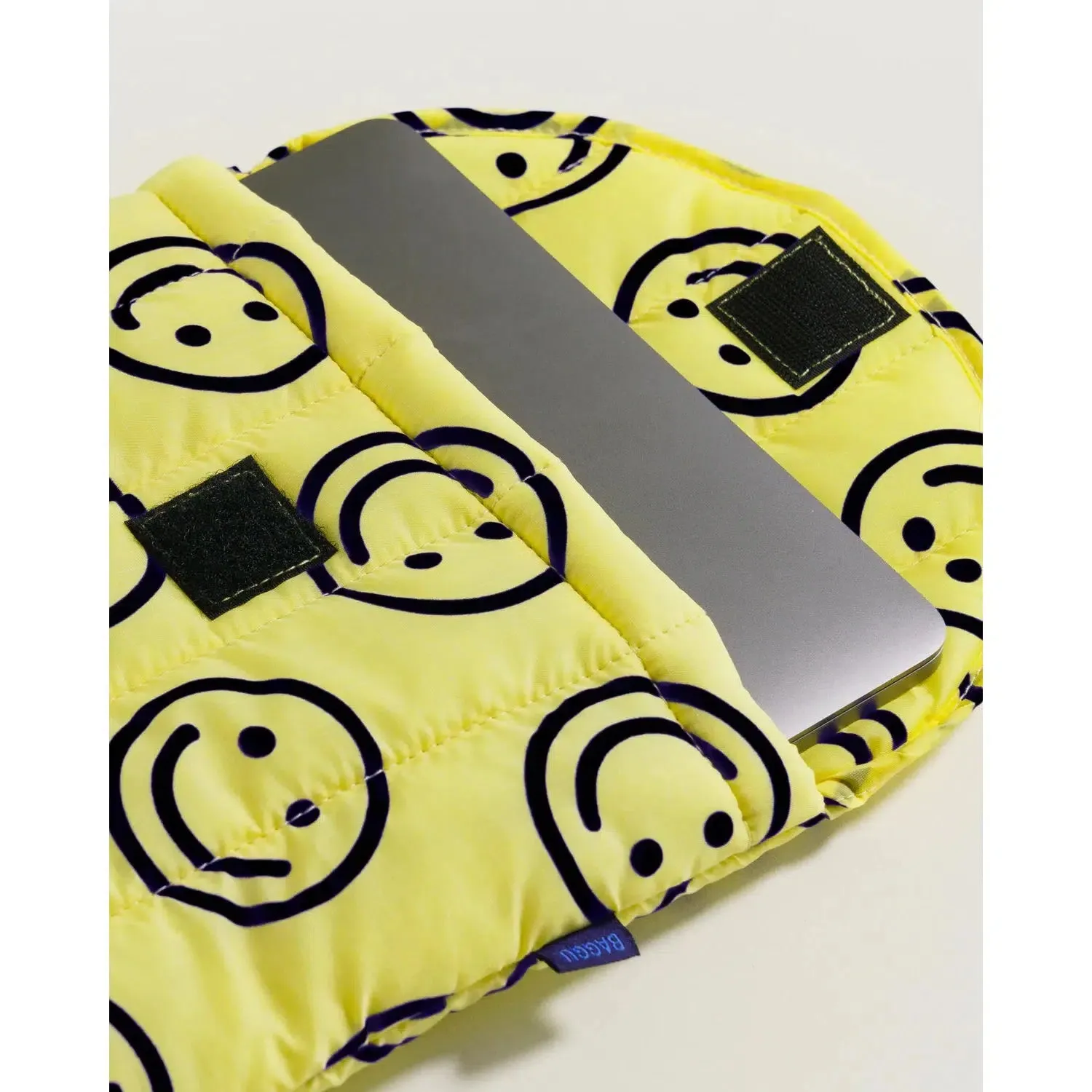 Baggu - Puffy laptop sleeve 13in / 14in - Yellow Happy