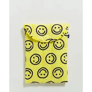 Baggu - Puffy laptop sleeve 13in / 14in - Yellow Happy