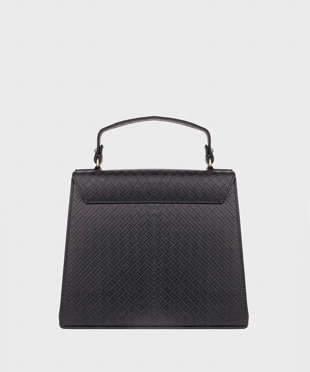 Black Top Handle Bag