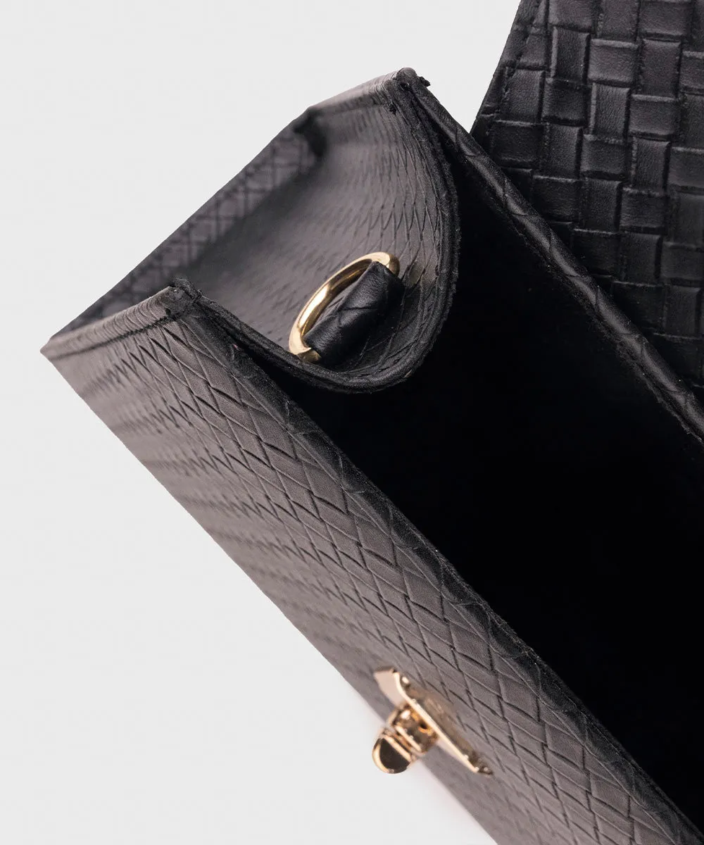 Black Top Handle Bag