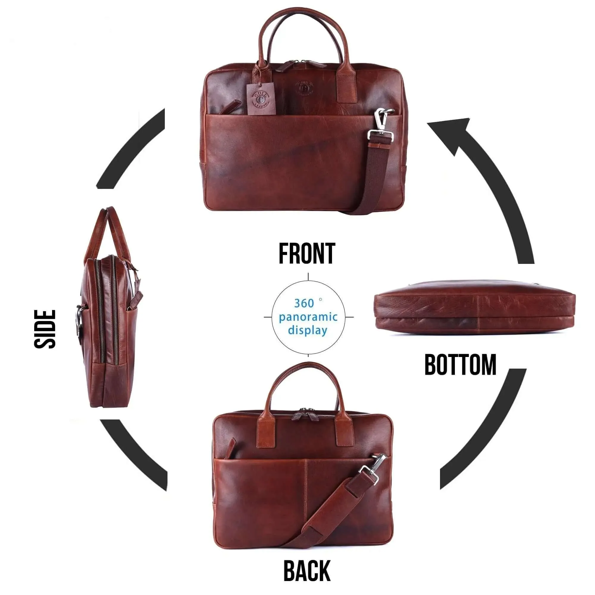 Brown Leather Laptop Bag