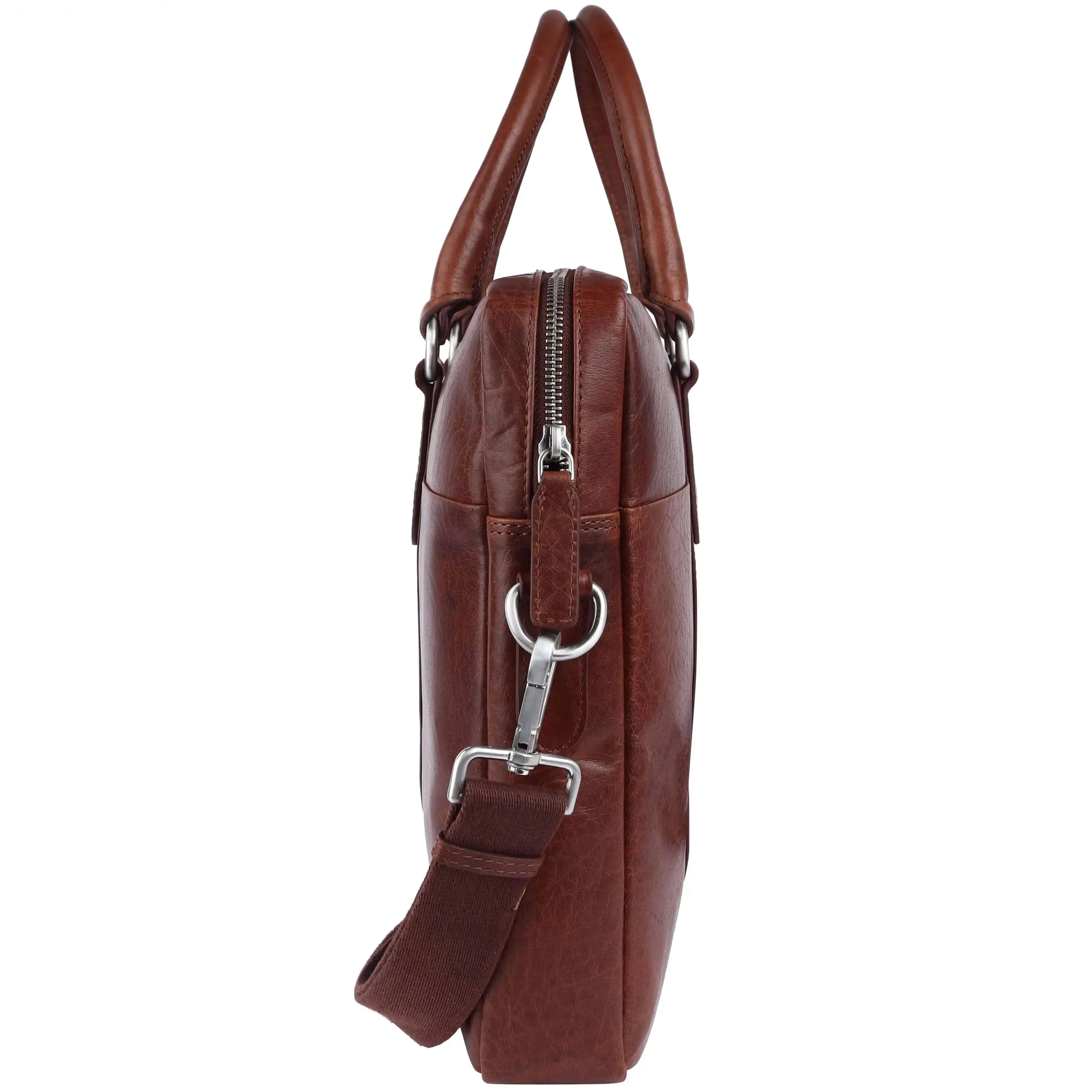 Brown Leather Portfolio Bag: 31x38x5.5 cm Dimensions