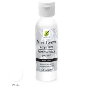 Color Factory:  Fashion & Leather Acrylic Paint Ld01-Ld10 White, 2Oz