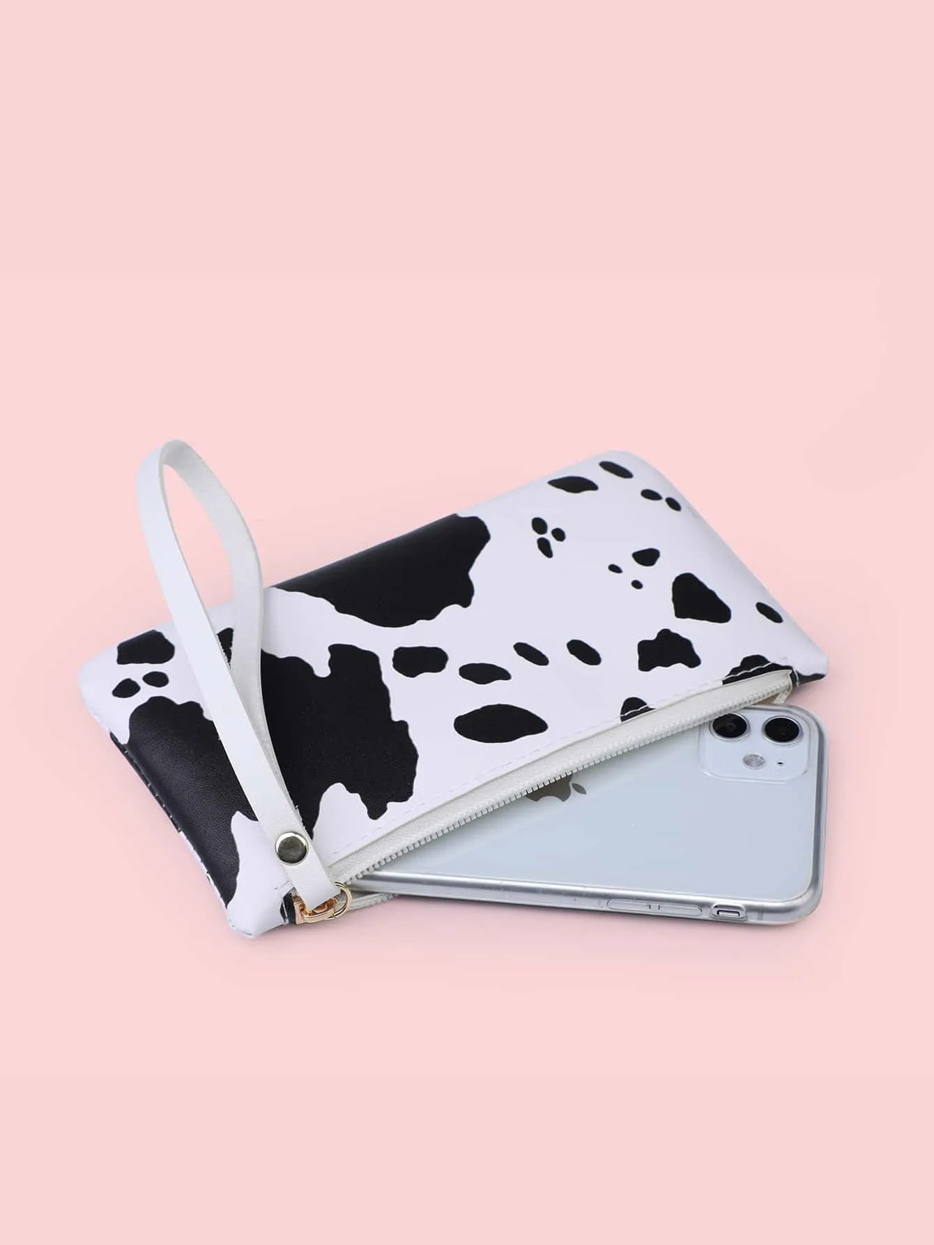 Cow Print Long Purse