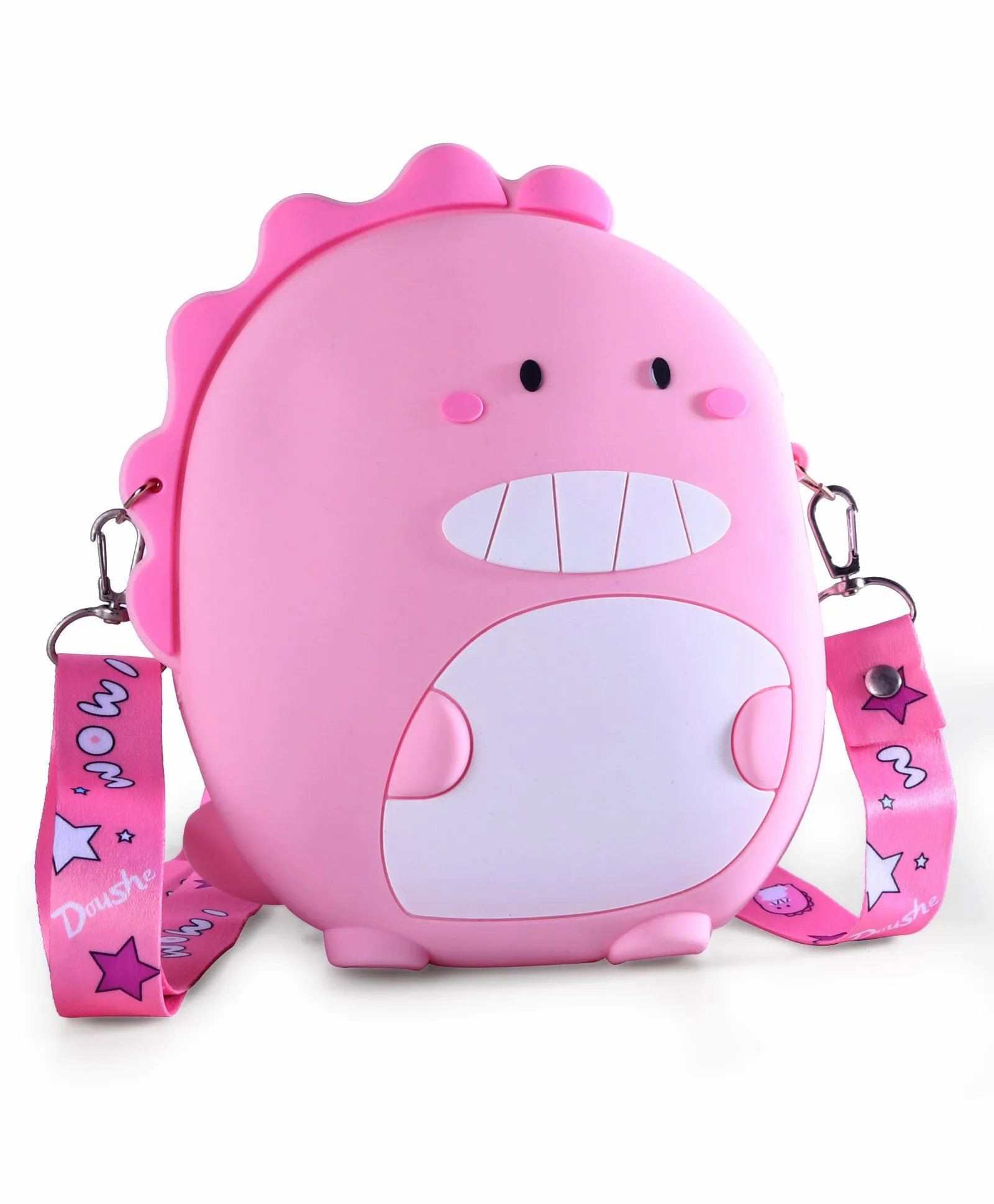 DINO SILICON SLING BAG - PINK