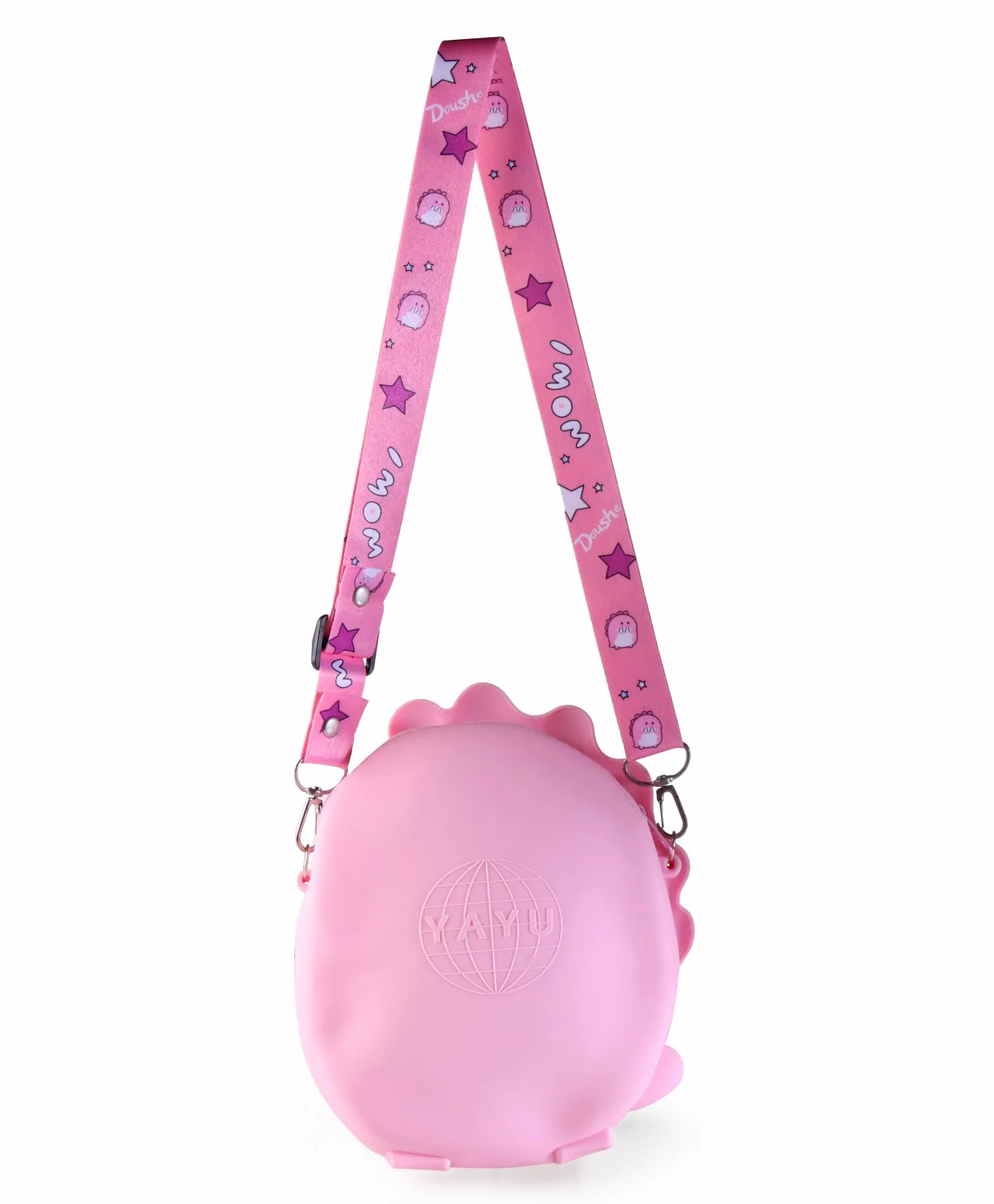 DINO SILICON SLING BAG - PINK