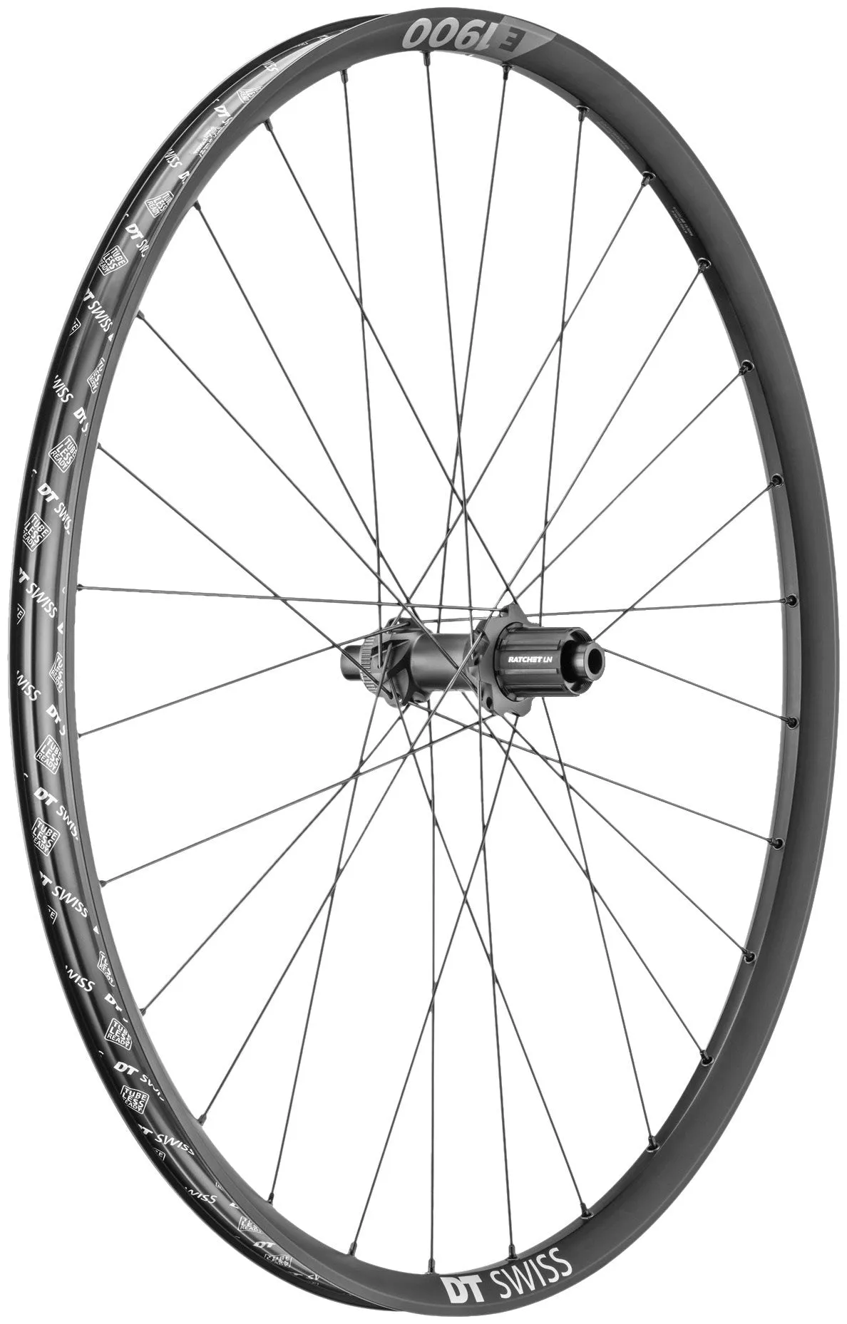 E 1900 Spline 30 Rear wheel DT Swiss, black