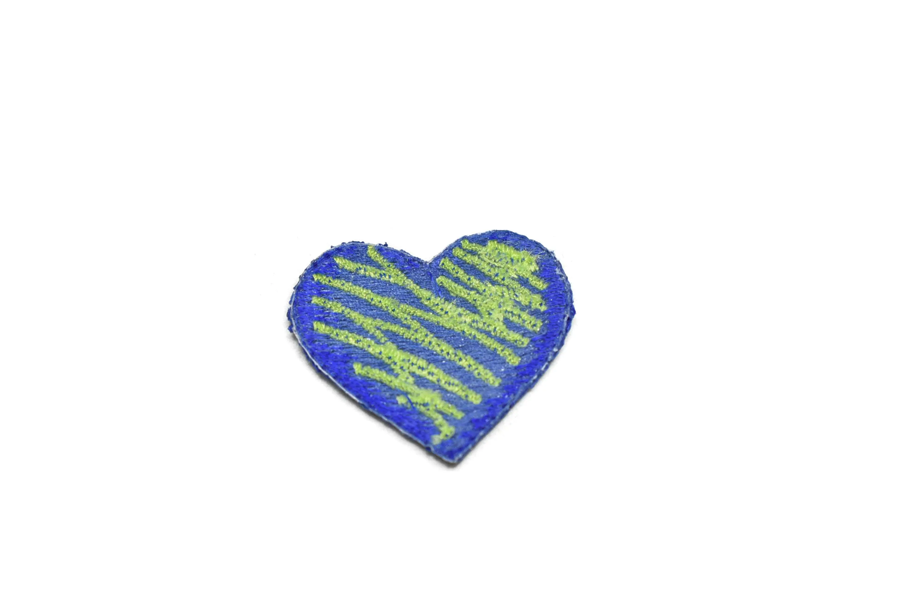 Electric Blue Heart Iron-On Patch