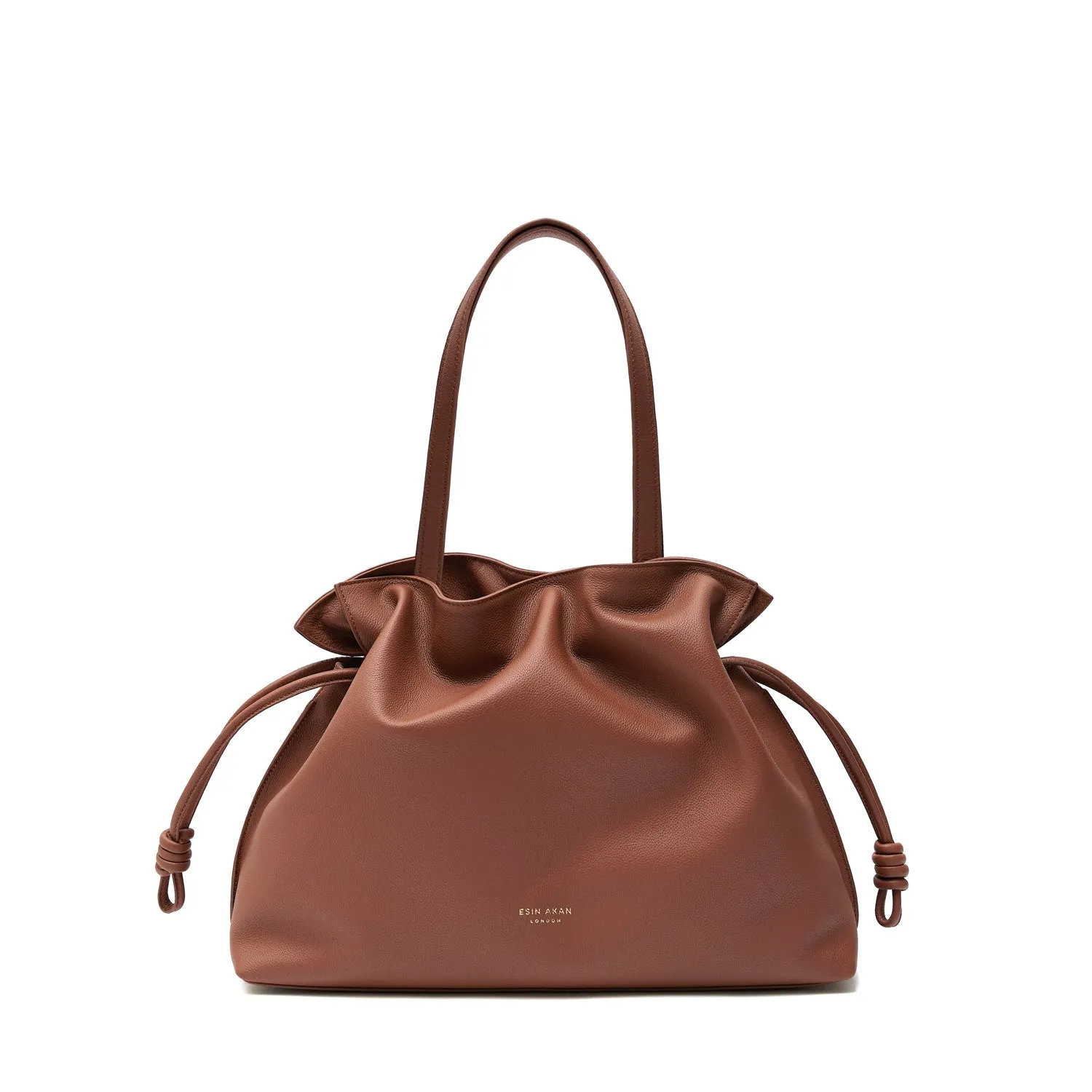 Emma Large Leather Tote Bag, Nutshell