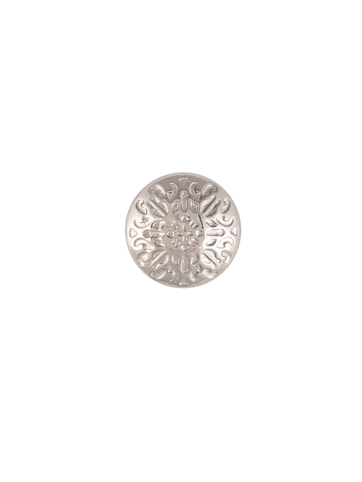 Engraved Design Round Shape Shank Metal Button