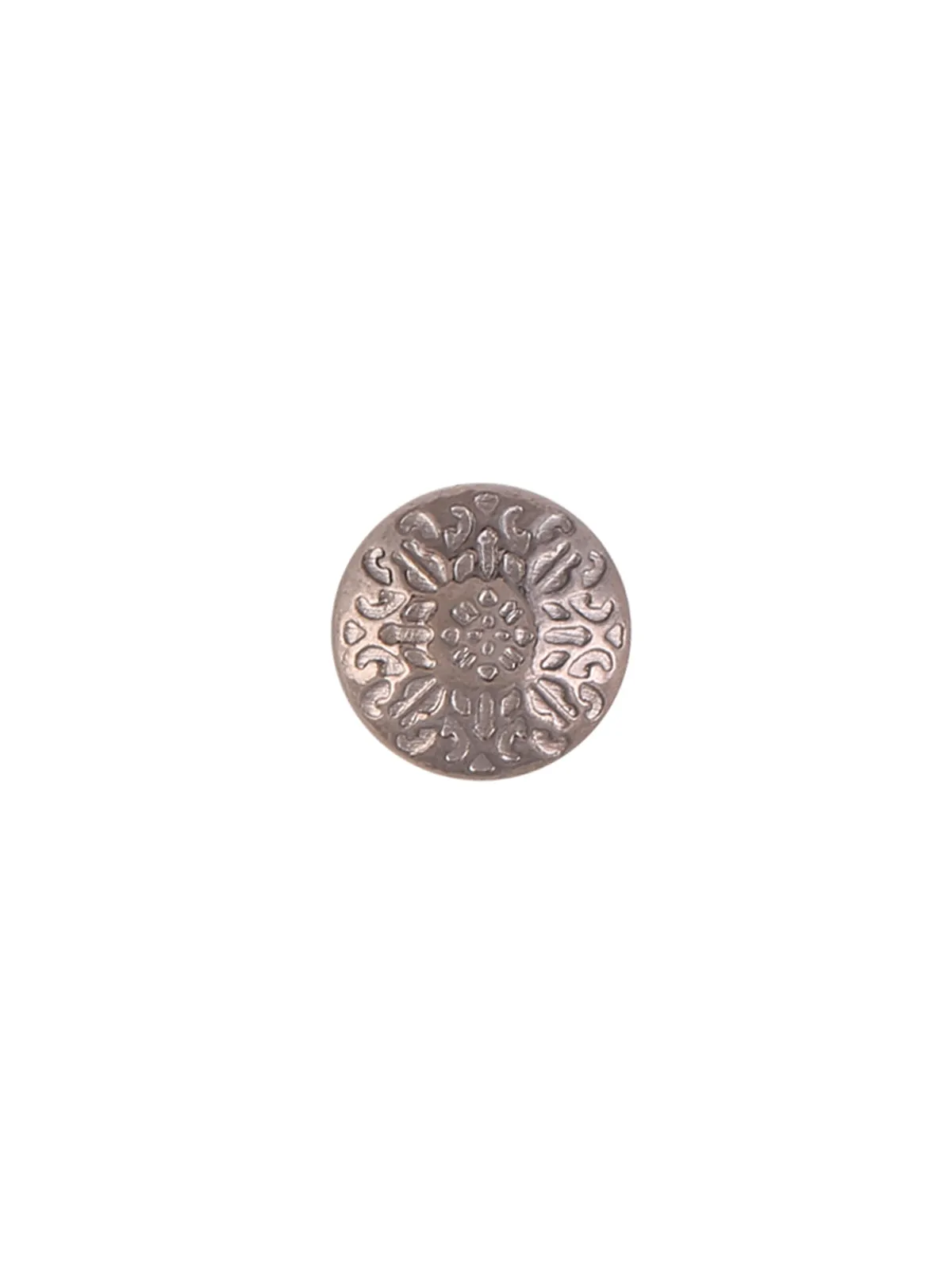 Engraved Design Round Shape Shank Metal Button