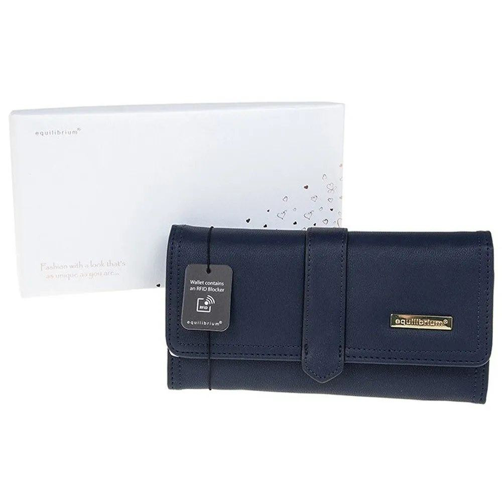 Equilibrium 10cm Navy Strap Purse