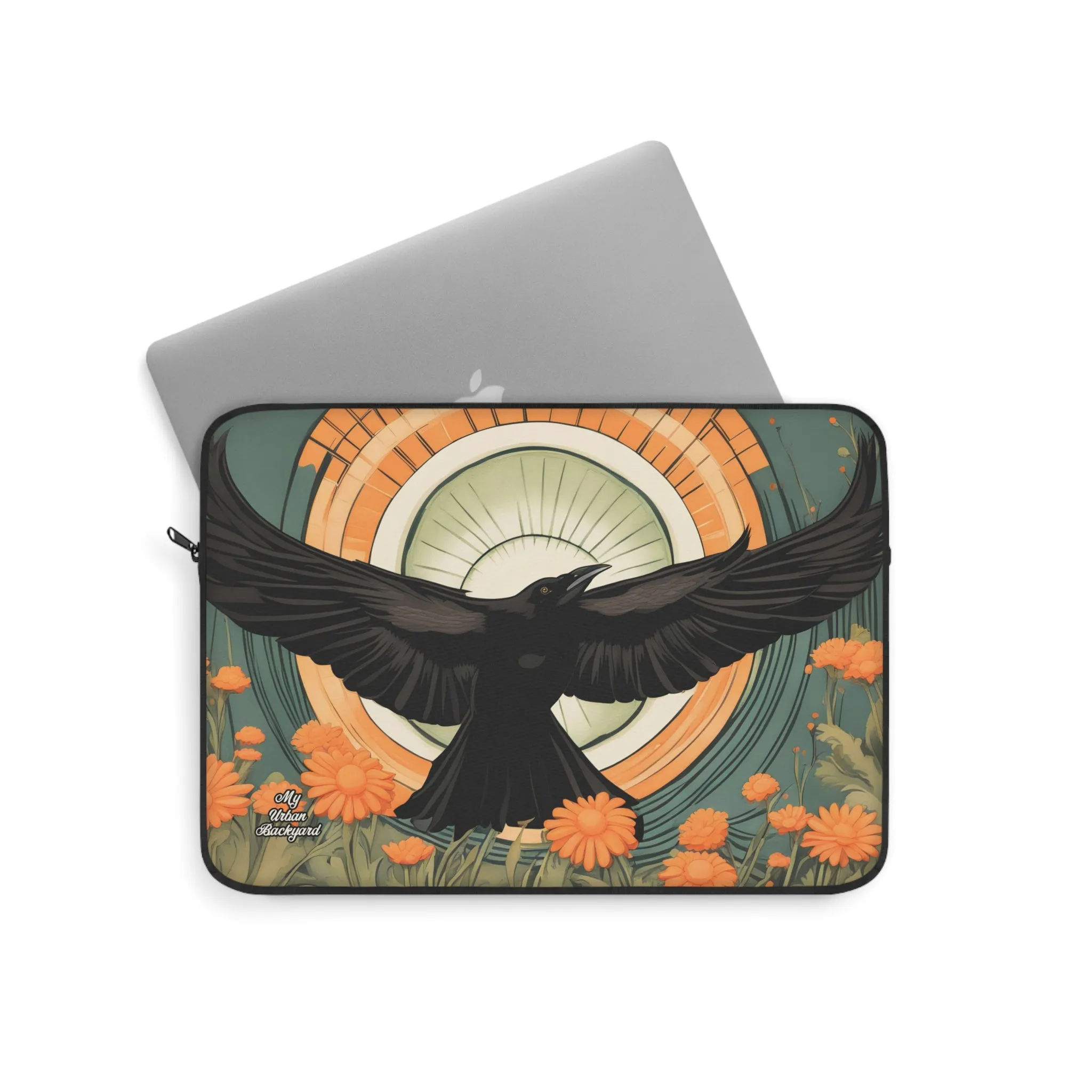 Flying Crow, Laptop Carrying Case, Top Loading Sleeve for School or Work