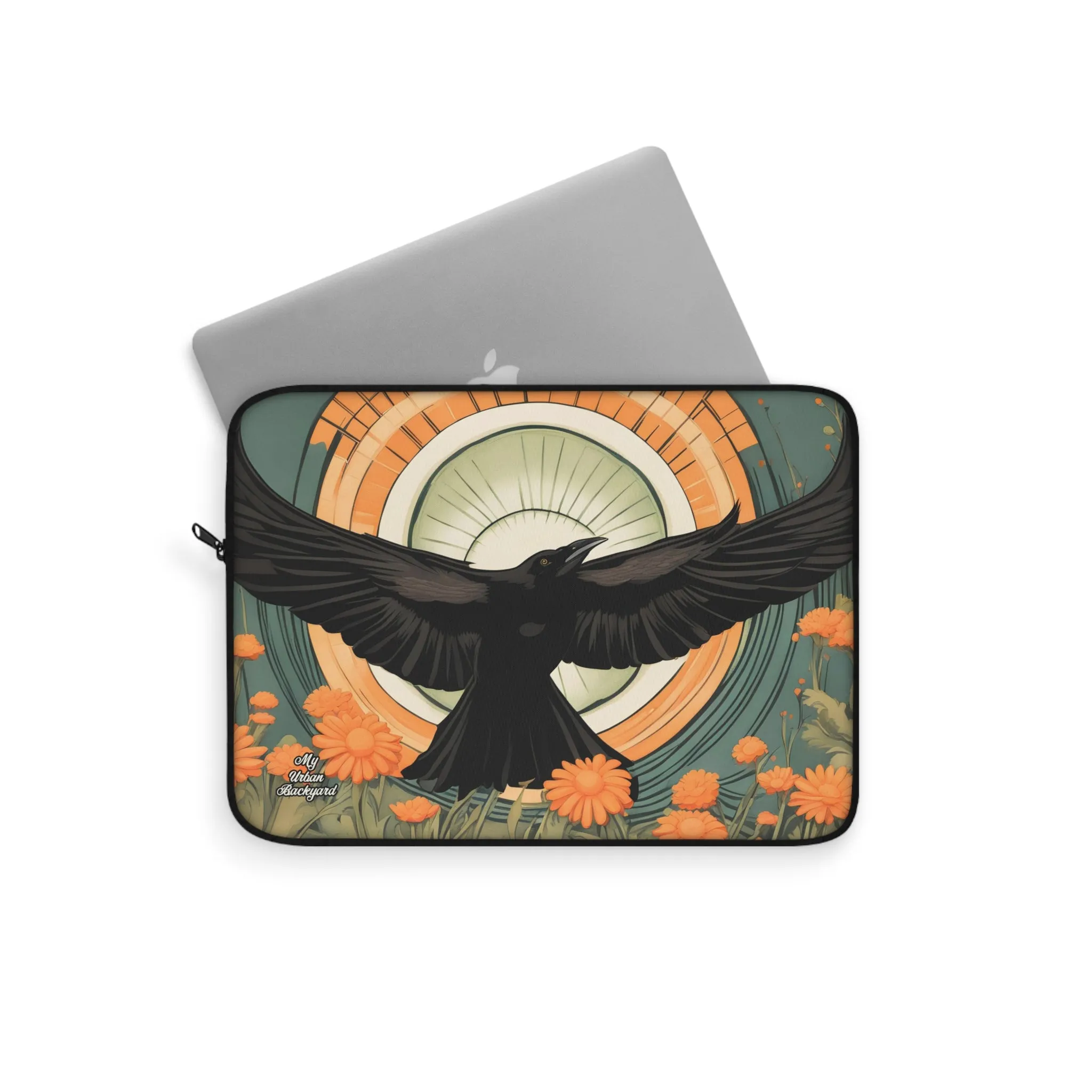 Flying Crow, Laptop Carrying Case, Top Loading Sleeve for School or Work