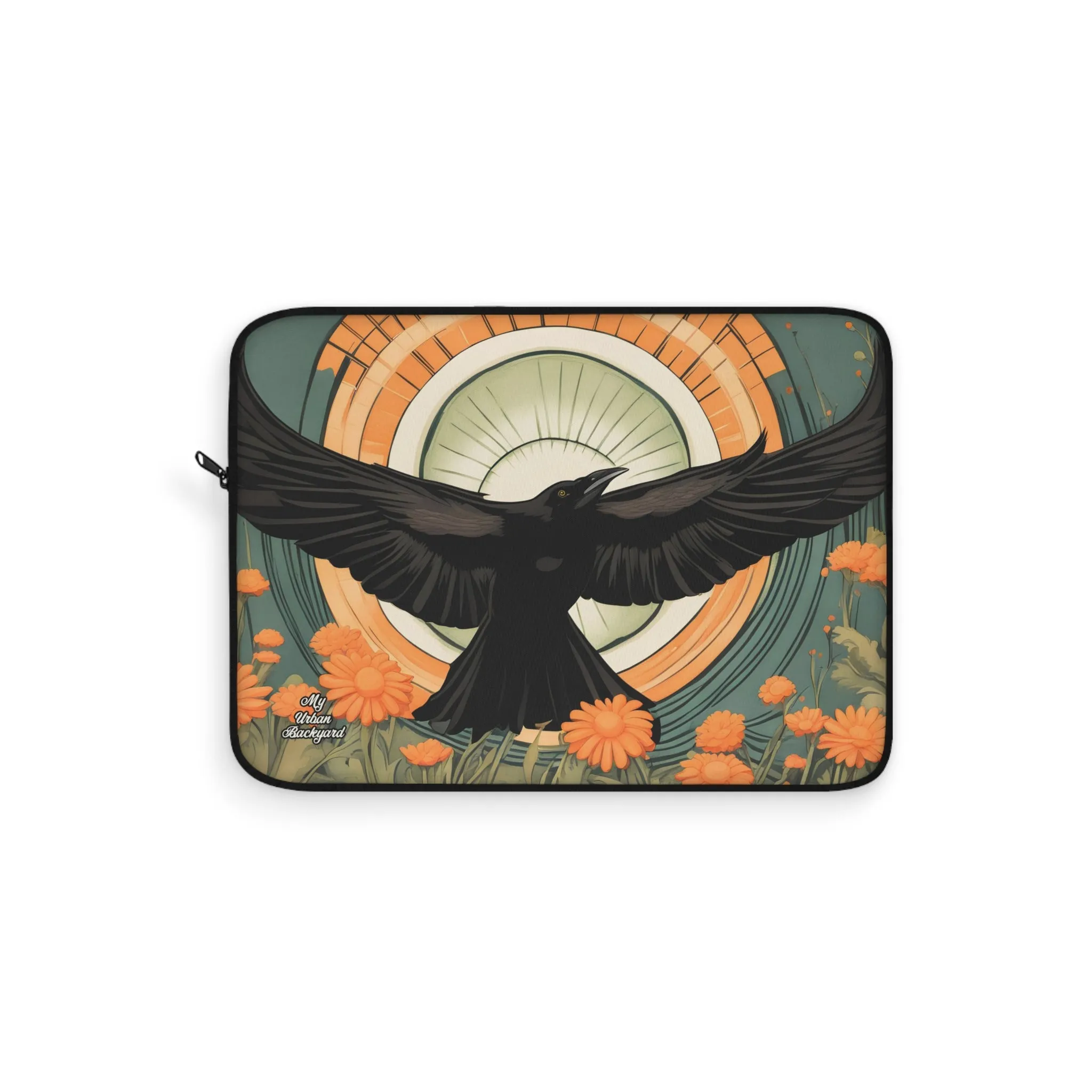 Flying Crow, Laptop Carrying Case, Top Loading Sleeve for School or Work