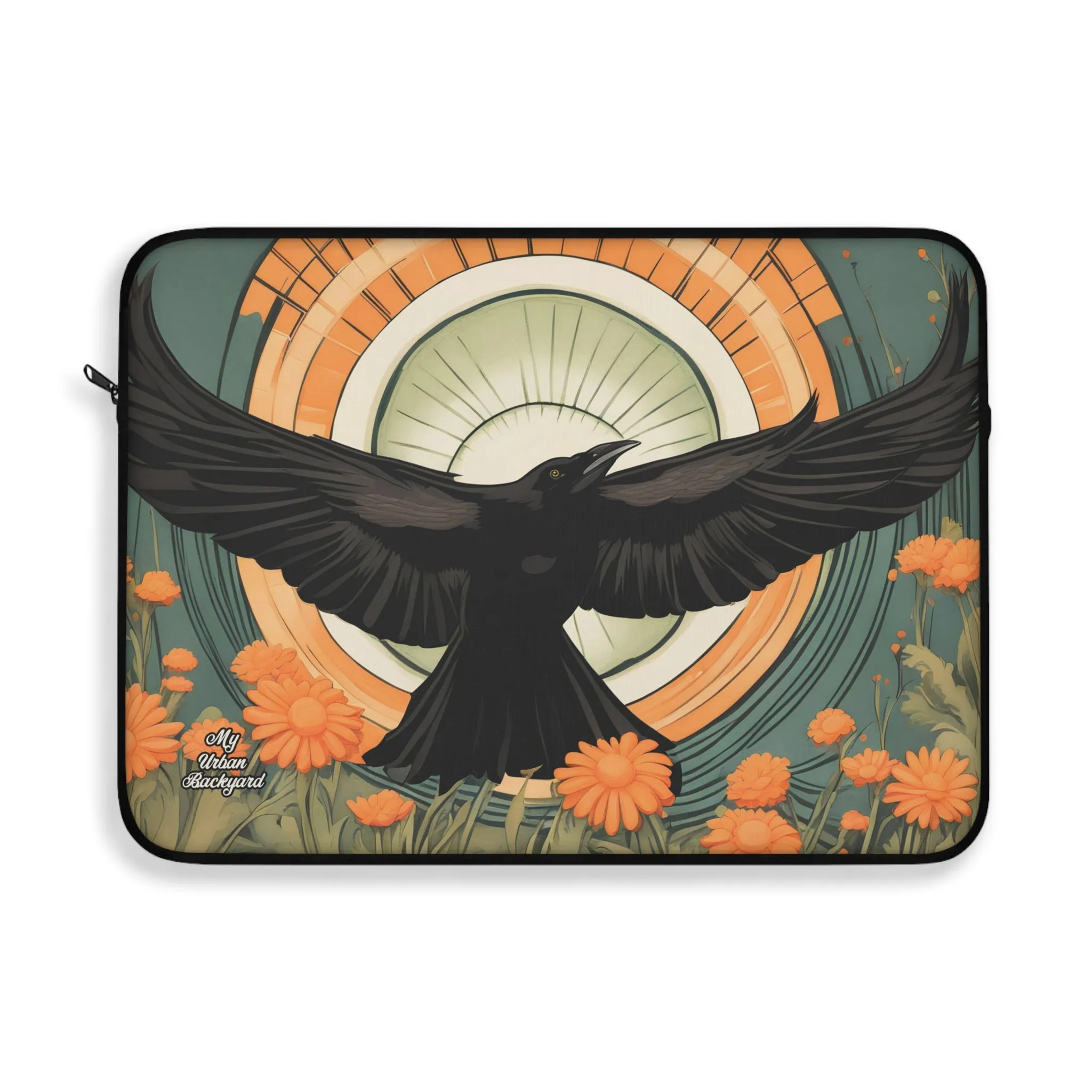 Flying Crow, Laptop Carrying Case, Top Loading Sleeve for School or Work