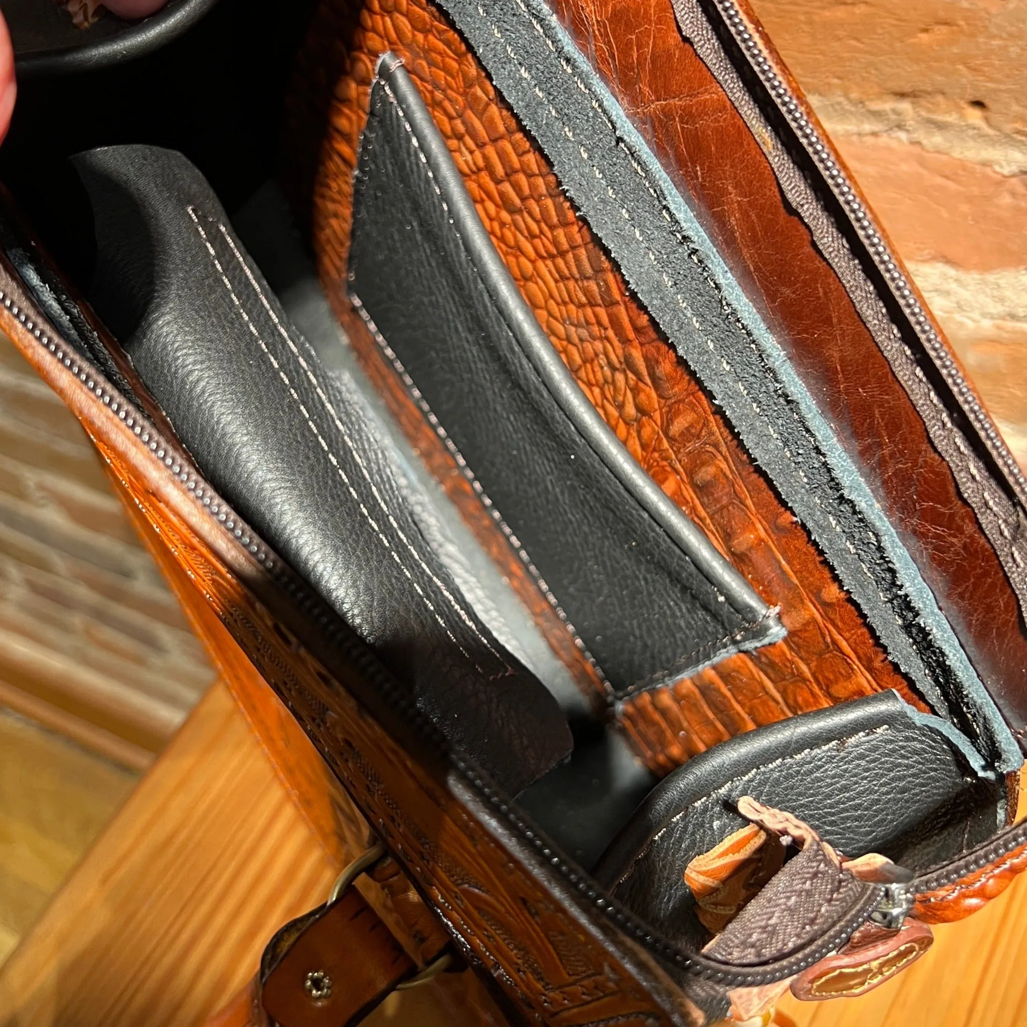 Hand Tooled 'Lone Star' Leather Handbag by Stephen Vaughn Leatherworks