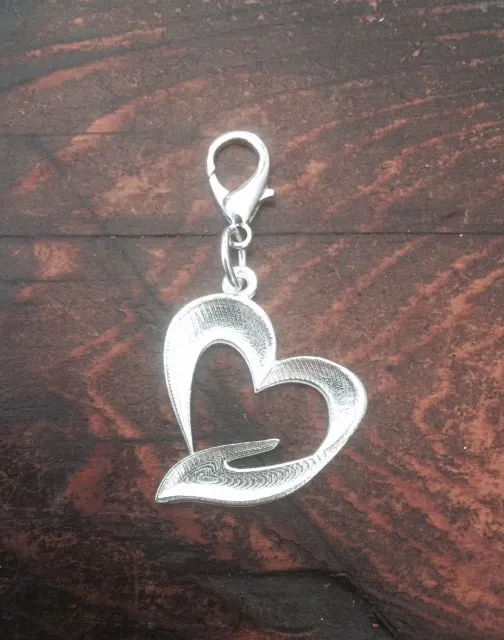 Heart and Hand Bag Charm - Decorative Purse Charm