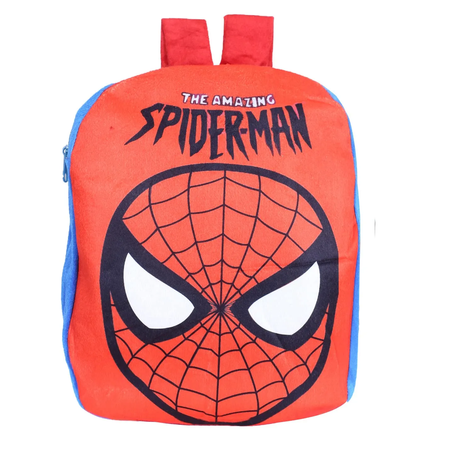 Kuber Industries Marvel The Amazing Spider-man School Bag | Velvet Kids School Bags | Student Bookbag | School Bag for Girls & Boys | School Backpack for Kids | 2 Compartments | Red