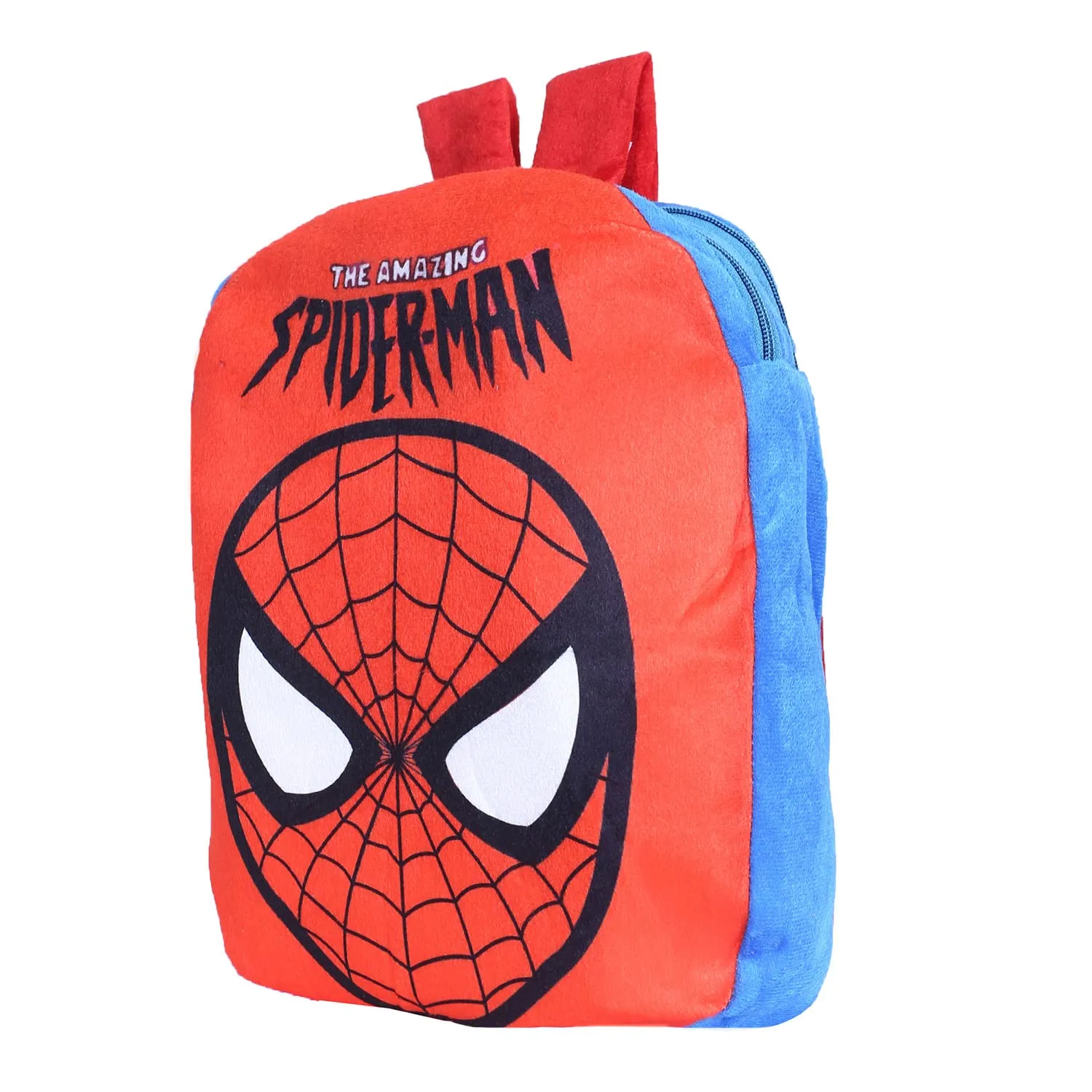 Kuber Industries Marvel The Amazing Spider-man School Bag | Velvet Kids School Bags | Student Bookbag | School Bag for Girls & Boys | School Backpack for Kids | 2 Compartments | Red