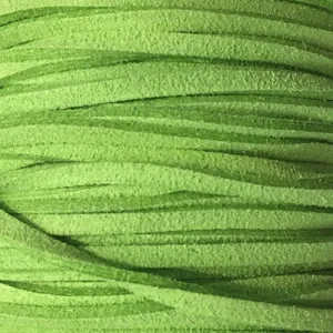 Lime Green Faux Suede Leather Cord per metre