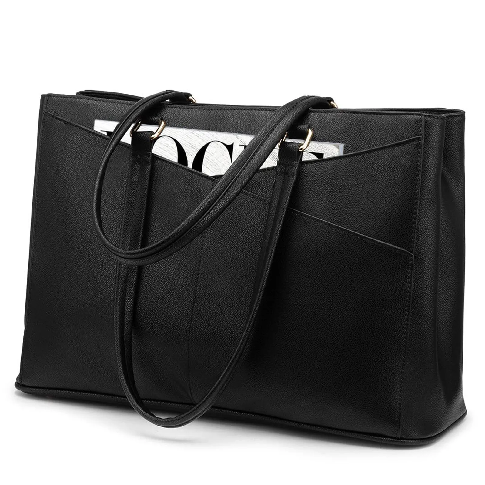 Lovevook Women's Versatile Laptop Tote & Handbag Black - Perfect for Work and Travel