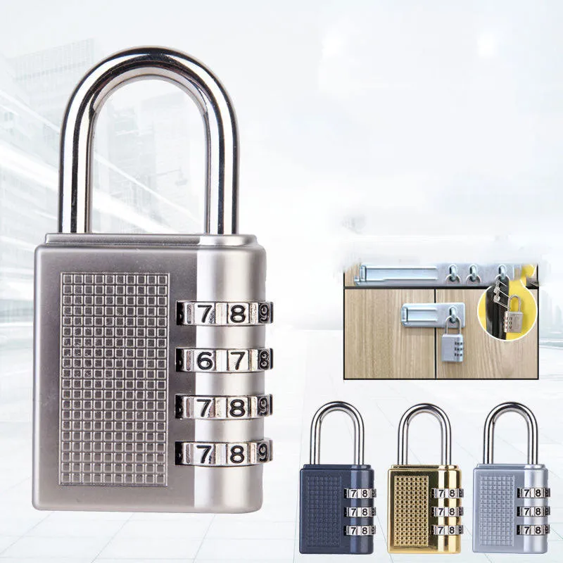 Luggage Gym Anti-Theft Lock Four Zinc Alloy Safety Padlock