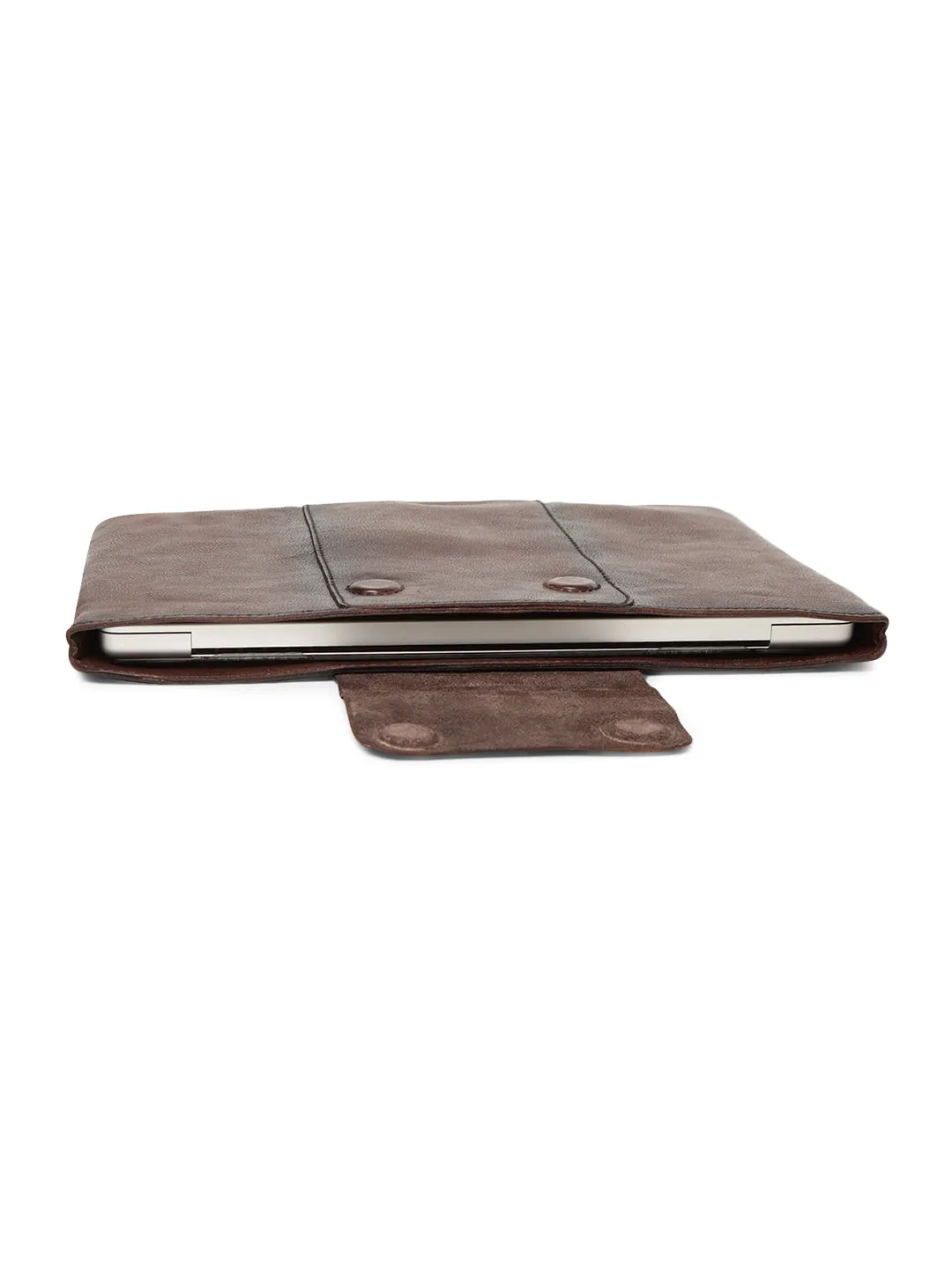 LuxeGuard Brown Leather Laptop Sleeves