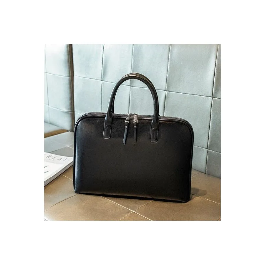 Luxury CrocLeather Laptop Tote & Shoulder Bag