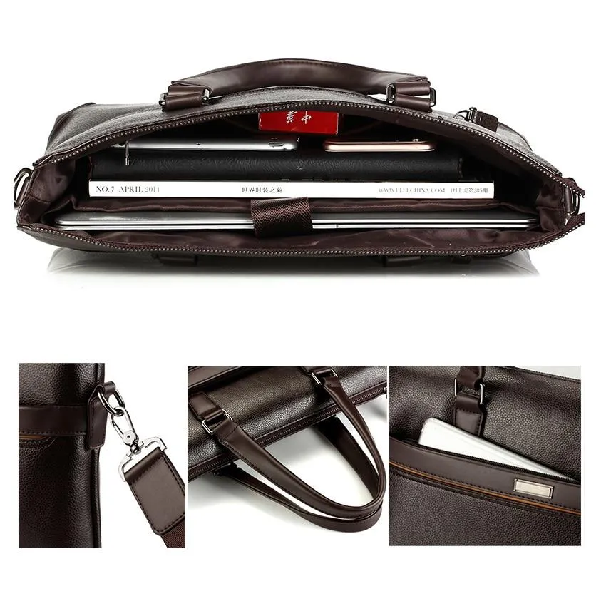 Luxury Leather Business Briefcase & Wallet - 3 Colors