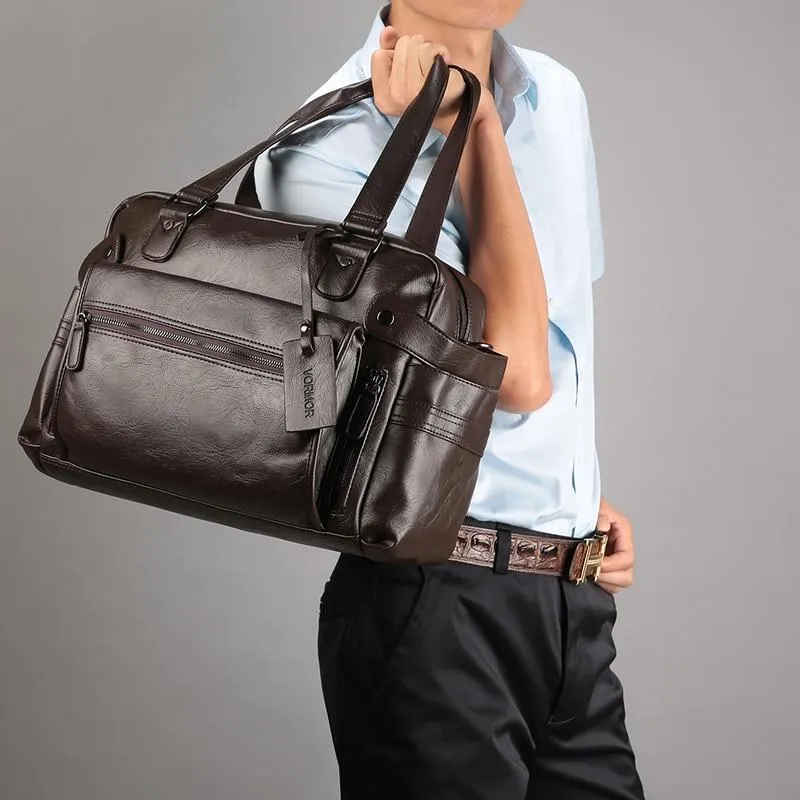 Luxury Leather Multipurpose Business Briefcase/Duffel Bag