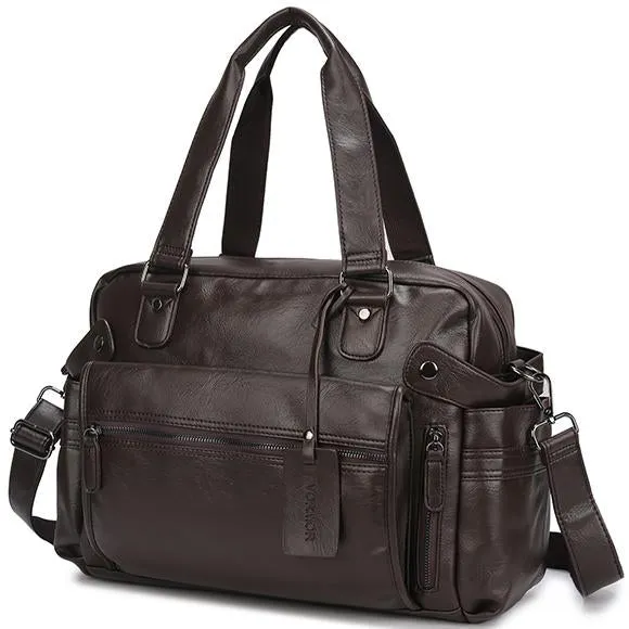 Luxury Leather Multipurpose Business Briefcase/Duffel Bag