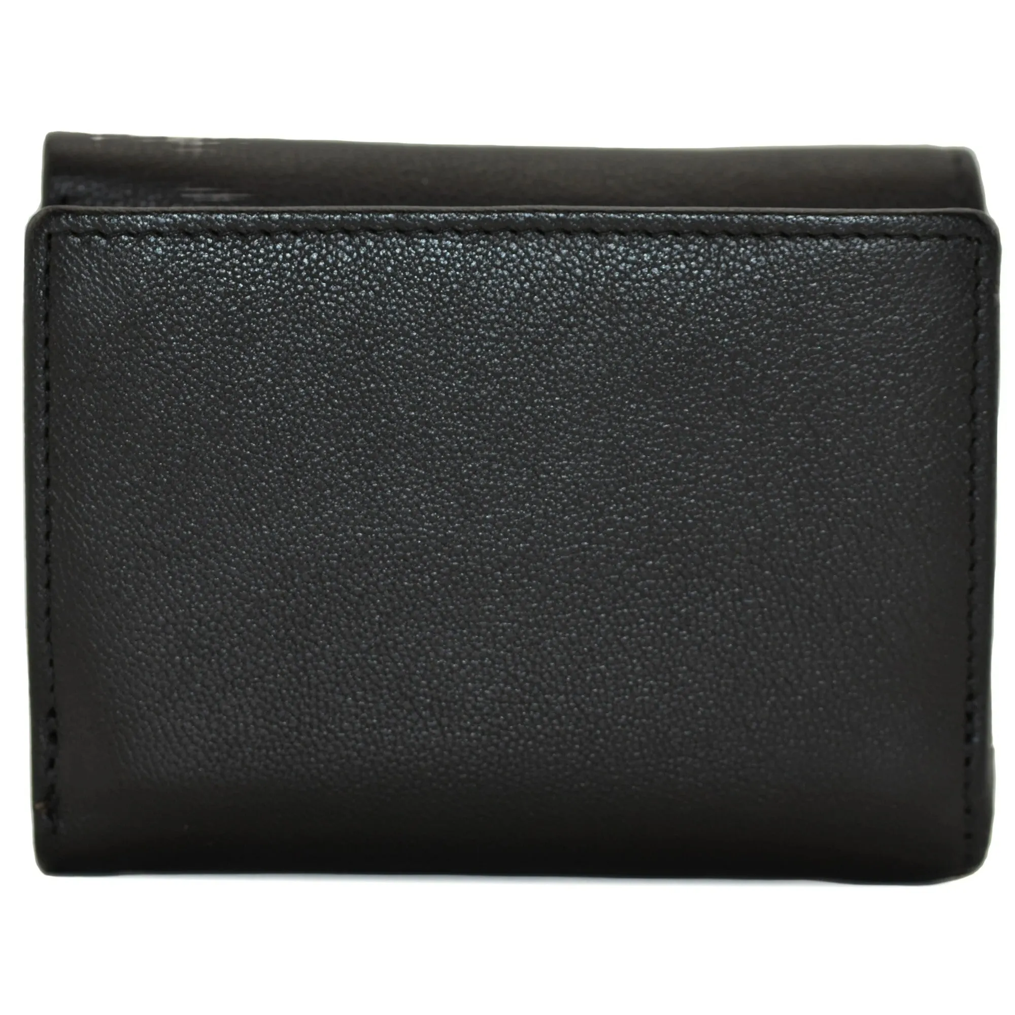 Mala Leather Black Juno Tri Fold Purse