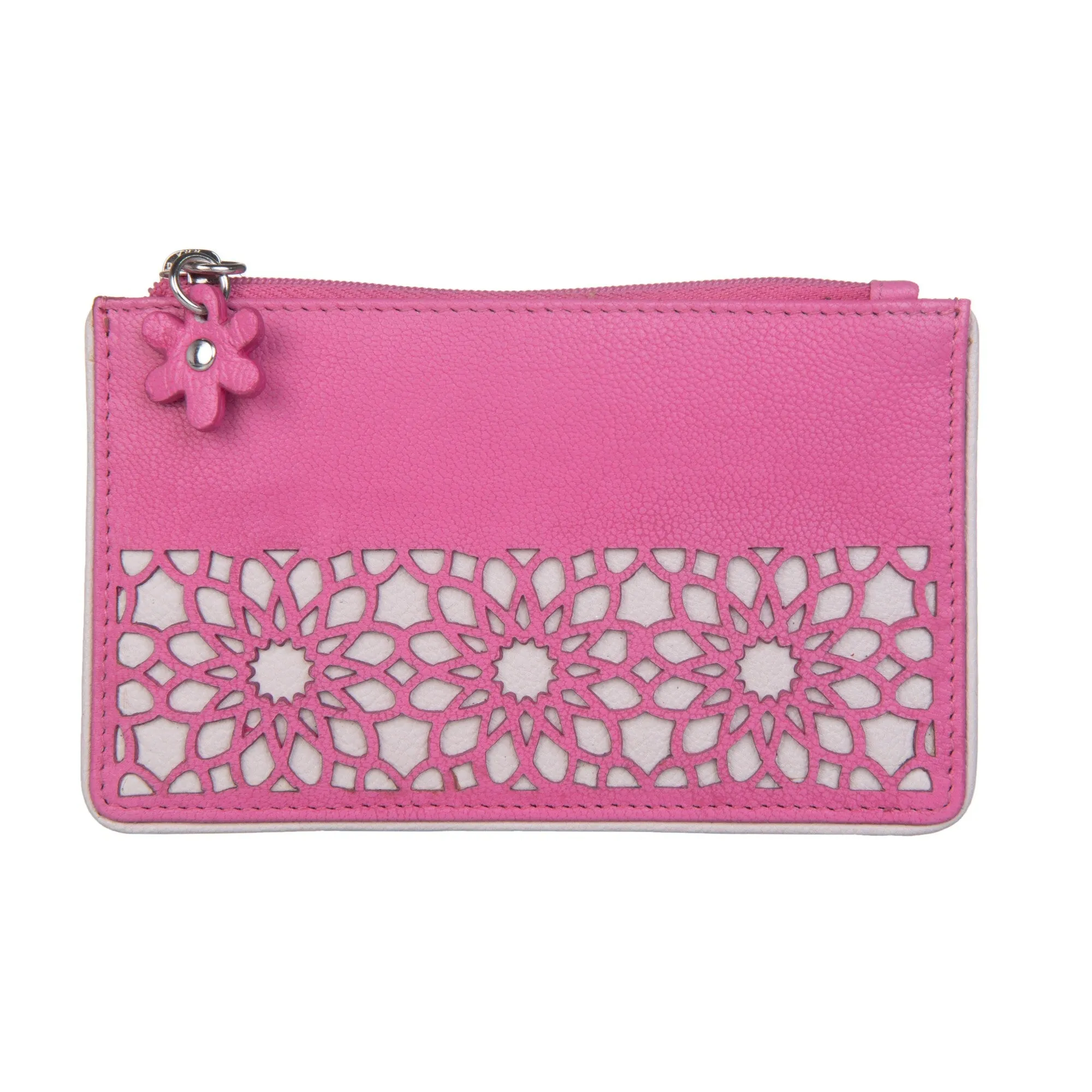 Mala Leather Pink Zaina Coin and Card Purse