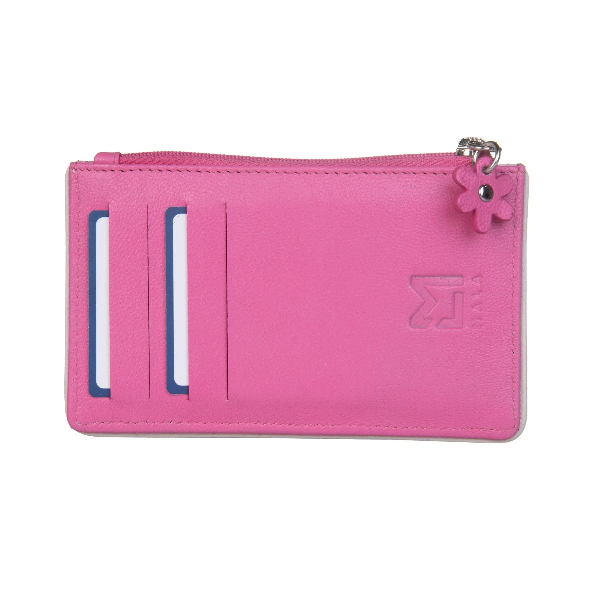 Mala Leather Pink Zaina Coin and Card Purse