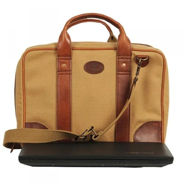 Melvill & Moon Canvas Laptop Bag | Khaki