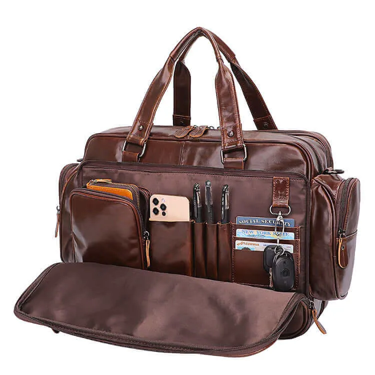 Men's Leather Laptop Bag - Stylish & Functional