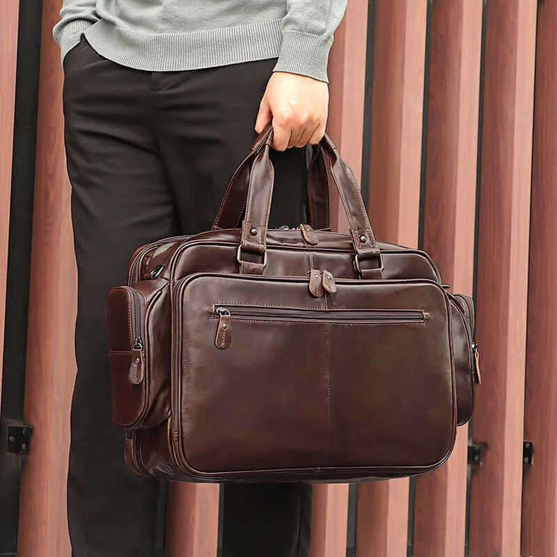 Men's Leather Laptop Bag - Stylish & Functional