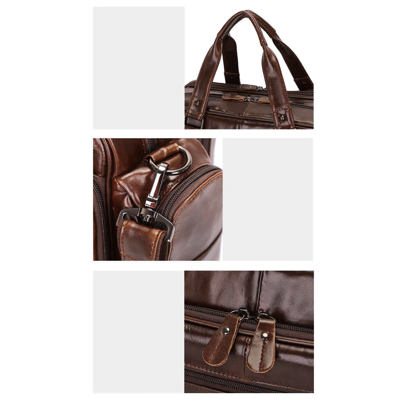 Men's Leather Laptop Bag - Stylish & Functional