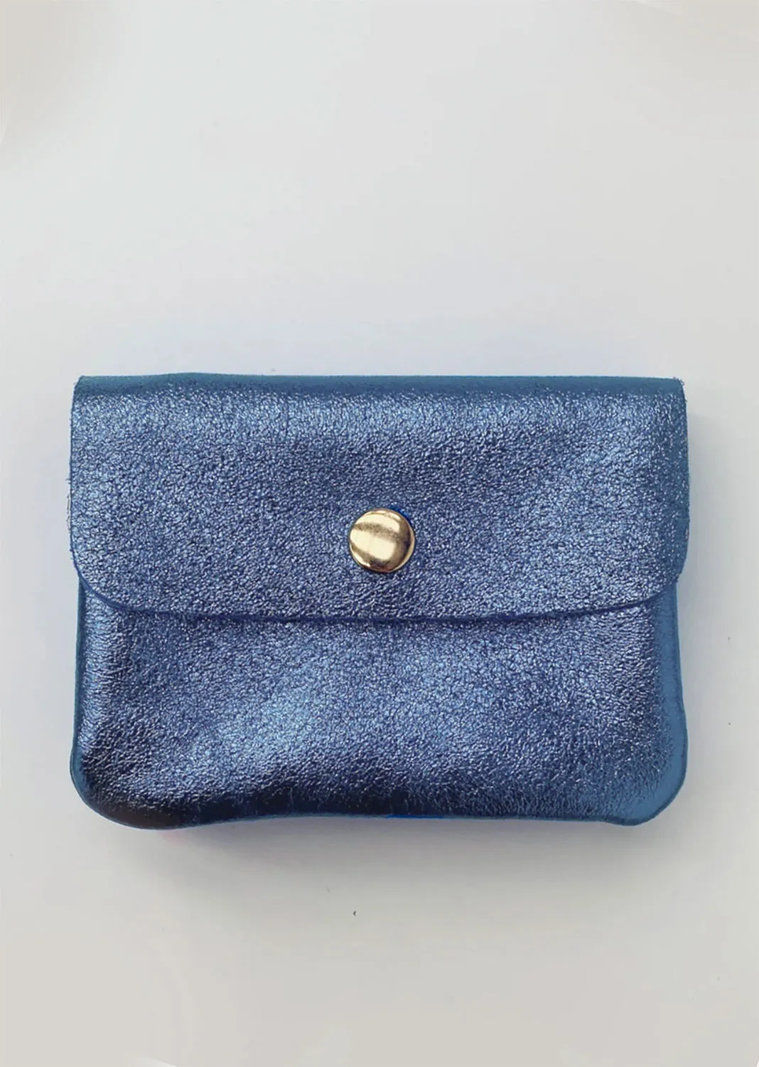 Metallic Small Leather Purse