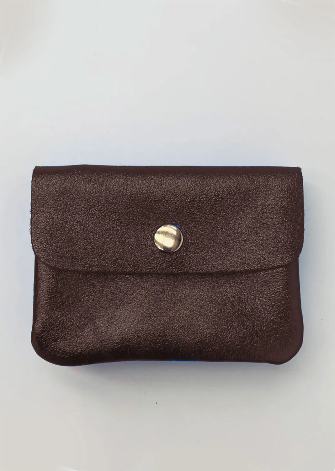 Metallic Small Leather Purse