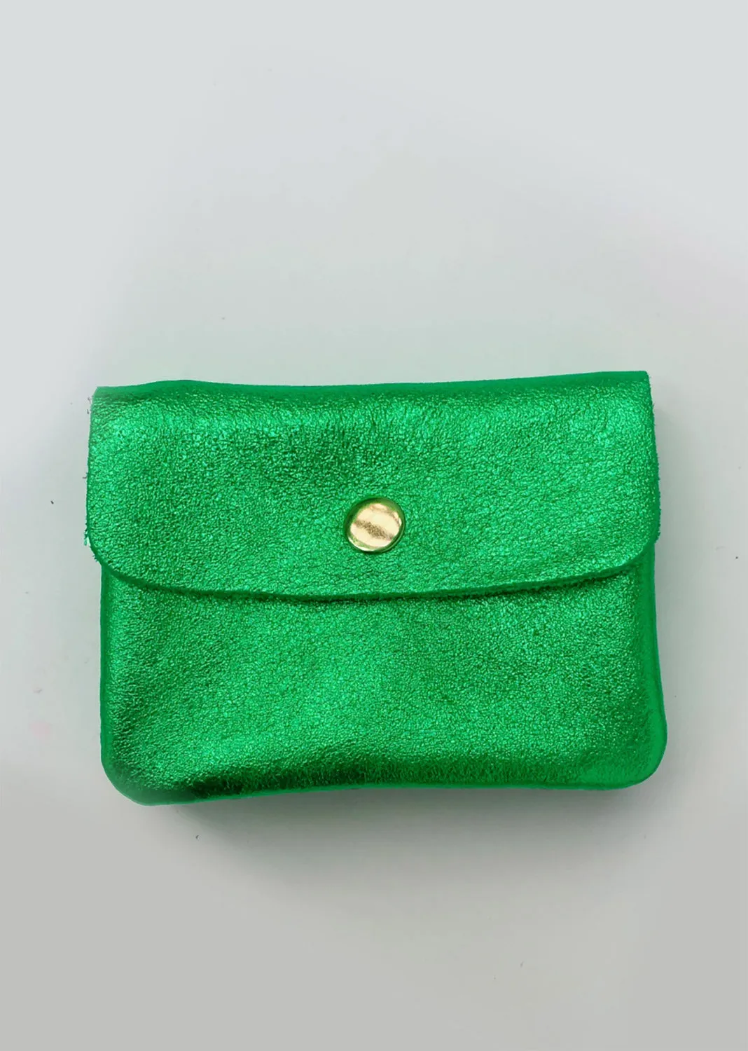 Metallic Small Leather Purse