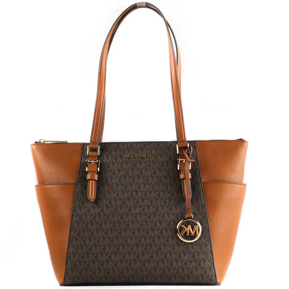 Michael Kors Charlotte Signature Tote Bag, Brown